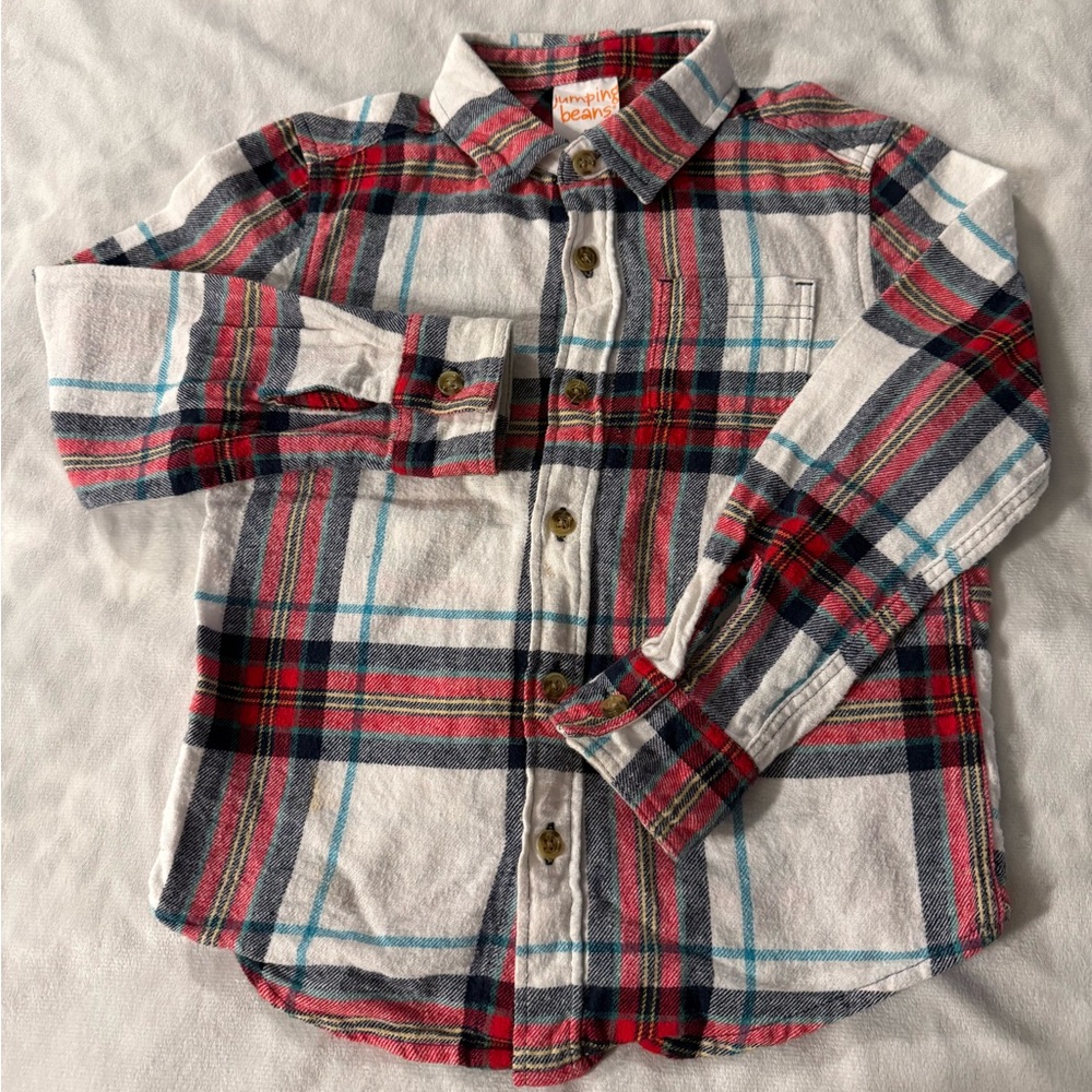 Boys Plaid Flannel Shirt - size 5